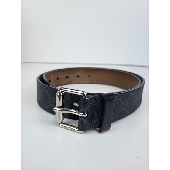 Gucci Belt Gray Canvas Snake 90/36 - Picture 1 of 7